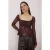 TRENDYOLMİLLA Dames Bordeaux Effen Lang Regular fit Blouses