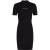 Karl Lagerfeld Ribbed Knit Cut Out Dress Black