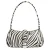 Tommy Jeans schoudertas TJW Cool met zebraprint ecru/zwart