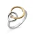 Orphelia Dames 925 Sterling Zilveren Ring – Zilver/Goud ZR-7503/1
