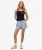 Gestreepte Shorts met Elastische Taille Normale Pasvorm Blue