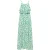 Faina Maxi-jurk met bloemenprint Dames Groen Wit