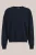WE Fashion – Heren regular fit fijngebreide trui met embroidery – Regular fit – Donkerblauw – Katoen –