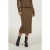 EsQualo Skirt Knitted Mixed Rib Army Green