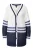Ulla Popken Gebreid vest  marine / enziaan / natuurwit