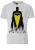 LOGOSHIRT Shirt ‘Batman – Skyline’  geel / grijs / zwart