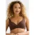 BEACHWAVE voorgevormde push-up bikinitop met lurex donkerbruin