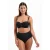 Cyell voorgevormde strapless bandeau bikinitop zwart