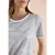 Cecil Dames Shirt met korte mouwen, ronde hals en strepen in Blauw