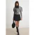 TRENDYOLMİLLA Dames Grijs Gestreept Hoge taille Shorts Bermuda’s