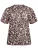 Zizzi Blouse ‘EULLA’  lichtbruin / donkerbruin
