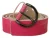 John Galliano Roze Leren Letterlogo Ronde Gesp Tailleband
