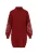 IZIA Gebreide jurk  donkerrood / wit