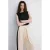 Mango wide leg high waist broek met linnen ecru