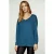 Petrol Blauwe V Hals Gebreide Top