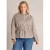 Yest Curve gestreepte blouse met ceintuur Plus Size – bruin