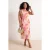 Trendyol Curve Dames Meerkleurig Bloemen Maxi Mouwloos Recht Grote maten Jurk