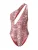 Hunkemöller Badpak  aubergine / bloedrood / wit
