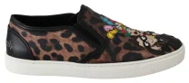 Dolce & Gabbana Dames Leren Luipaard #dgfamily Loafers Schoenen