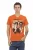 V-hals Oranje Kunstprint T-shirt