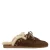 Manfield suède clogs – donkerbruin