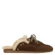 Manfield suède clogs – donkerbruin