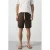 Mango Man relaxed fit bermuda short met linnen – bruin