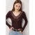 Kant V-hals Slim Fit Blouse
