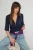 TRENDYOLMİLLA Dames Donkerblauw Effen Kort Getailleerd Blouses