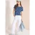 Cecil Dames Shirt met ronde hals en minimale opdruk in Blauw