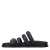 Sacha leren slippers zwart
