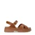 Manfield chunky leren sandalen cognac