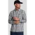 Lyle & Scott gewassen geruit poplin Cove/donker marineblauw shirt met lange mouwen