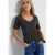 Street One Dames Shirt met hartvormige halslijn in Bruin