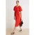 TRENDYOLMİLLA Dames Rood Effen Midi Kort Skater Jurken