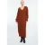 Vanilia Wool Maxi Dress V-neck Henna