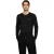 Boss Heren Geborduurd Logo Crew Hals T-shirt met Lange Mouwen (Zwart)