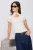 TRENDYOLMİLLA Dames Ecru Gestreept Kort Getailleerd Blouses