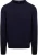 William Lockie Pullover Lamswol O-hals Midnight Mix Navy