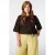 MS Mode T-shirt met studs Plus Size – bruin