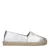 Manfield leren espadrilles zilver