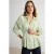 TRENDYOLMİLLA Dames Groen Gestreept Driekwart mouw Slim fit Overhemden