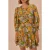 FARM Rio Yellow Capri Floral Mini Dress Short Sleeve