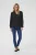Blouse met lange mouwen Regular fit Black