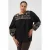 Kaffe Curve blousetop met borduursels Plus Size – zwart