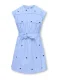 ONLY GIRLS Jurk ‘KOGNEW LINA’  lichtblauw / donkerblauw / wit