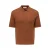 ONLY & SONS regular polo met linnen gebreid brique