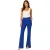 Off White Slanke broek met hoge taille voor dames (Blauw)
