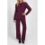 Fifth House wide leg broek – donkerrood