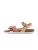Bayton Sandalen ‘Franny’  beige / goud / pink